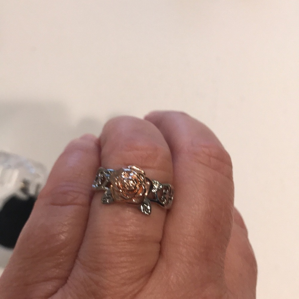 STAINLESS STEEL ROSE RING - Picture 3 of 4